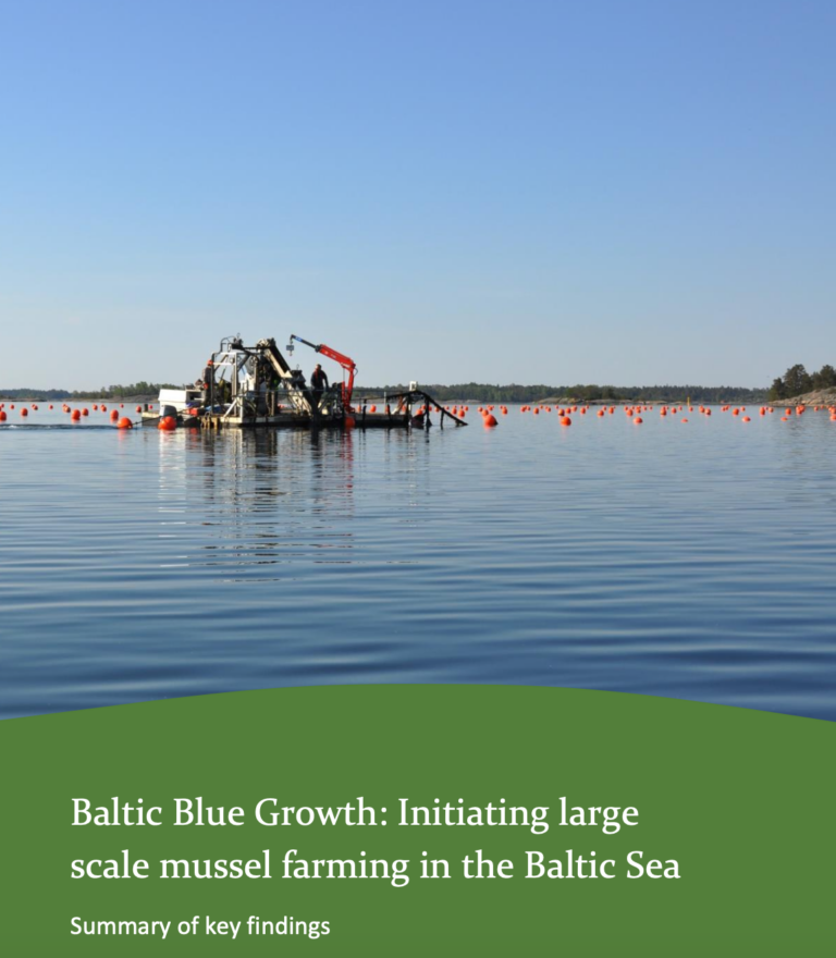 Baltic Blue Growth: Initiating large scale mussel farming in the Baltic Sea