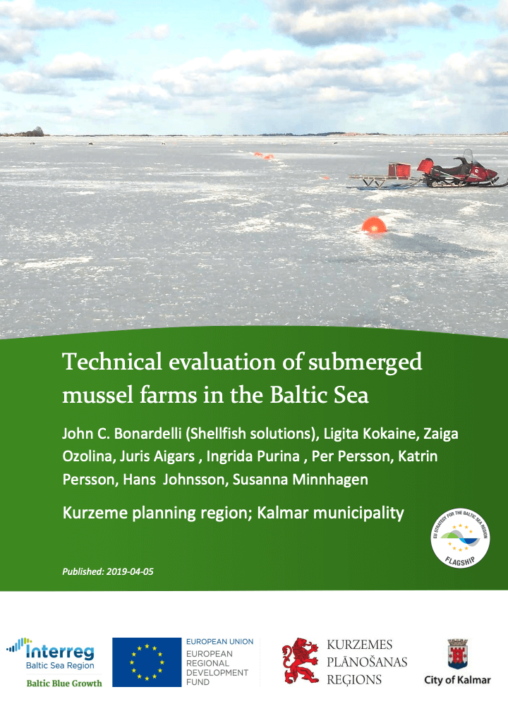 Technical evaluation of submerged mussel farms in the Baltic Sea