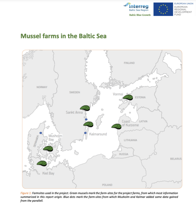 Mussel farms in the Baltic Sea