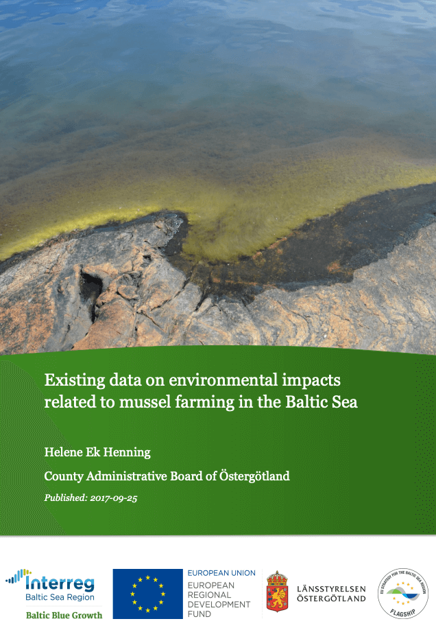 Existing data on environmental impacts related to mussel farming in the Baltic Sea