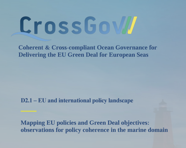 Mapping EU policies and Green Deal objectives: observations for policy coherence in the marine domain