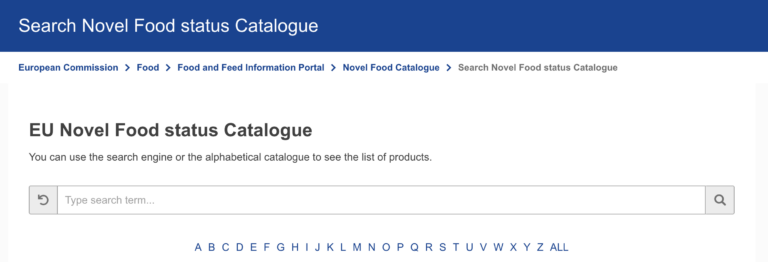 EU Novel Foods Catalogue