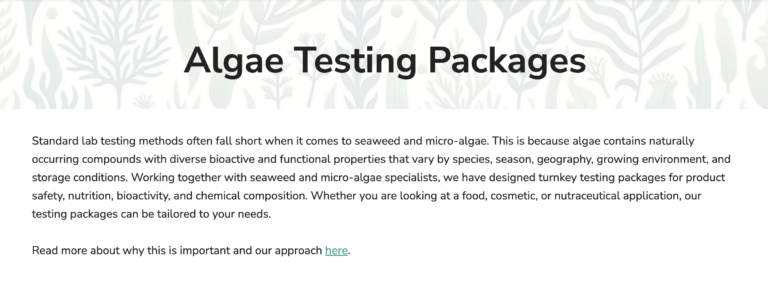 Algae Testing Packages